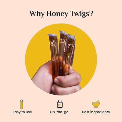 Honey Twigs Tasterz Honey Combo Pack Himalayan Multiflora, Natural Litchi, Cinnamon, Vanilla, Lemon and Turmeric Infused Honey : 3 Sachets x 6 flavors | 100% Natural & Traceable Source No Added Sugar