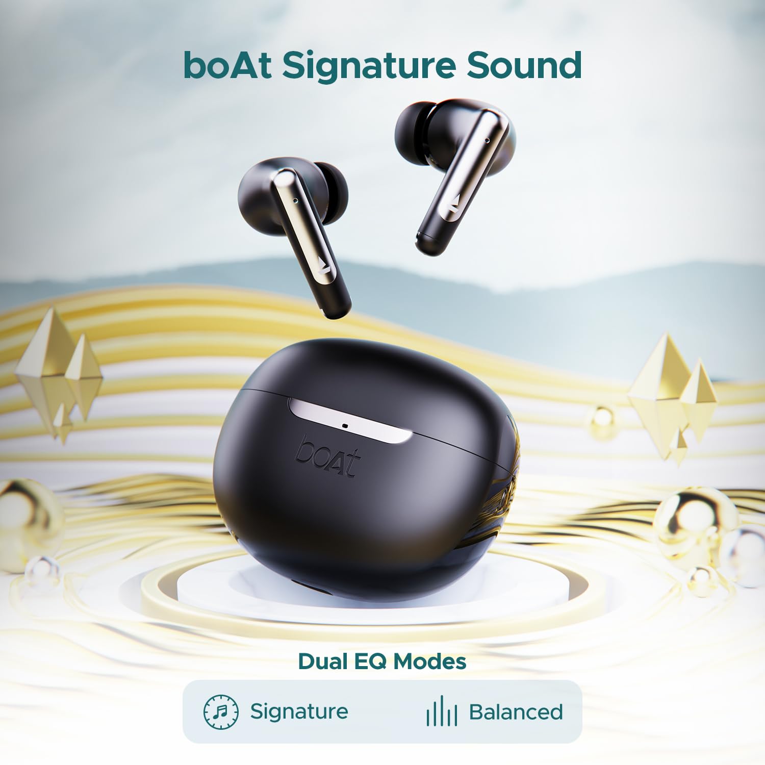 boAt Airdopes 141 ANC TWS in Ear Earbuds with 32 Db ANC, 42 Hrs Playback, 50Ms Low Latency Beast Mode, Iwp Tech,Quad Mics with Enx,ASAP Charge,USB Type-C Port & Ipx5(Gunmetal Black)