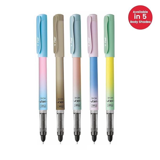 Flair Inky Move Fountain Pen Blister Pack - Blue Ink