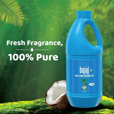 Bajaj 100% Pure Coconut Oil 1.2 Litres Jar