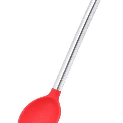 Clazkit Silicone Serving Spoon with Heat Resistant Silicone Covering Head and Stay-Cool Stainless Steel Handle,YH857