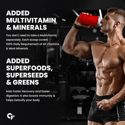 Carbamide Forte Plant Protein Powder - Plant Based Protein Powder with Multivitamin, Minerals, Superfoods, Pea Protein Powder, Digestive Enzymes | 5 Flavors Plant Protein Powder For Men - Pack Of 20