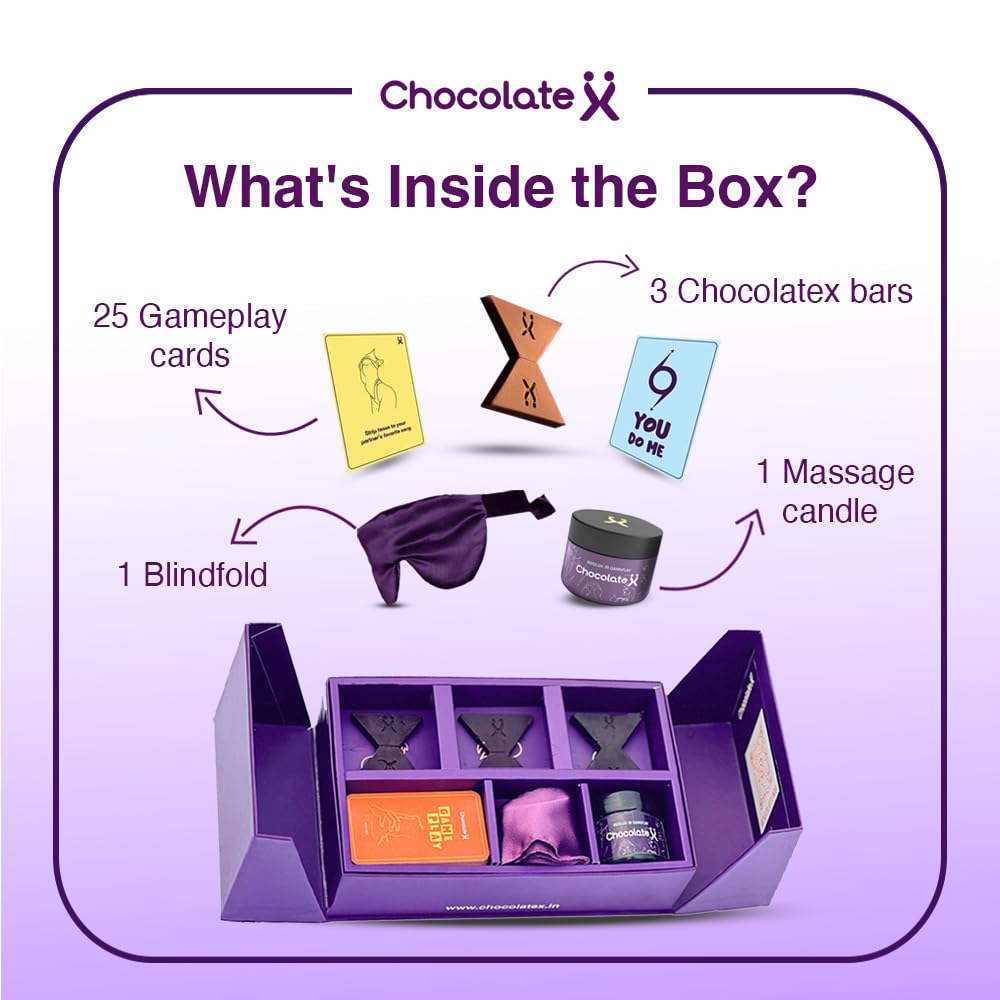 ChocolateX- Bliss Box | Dark Chocolate for Uplifting Mood | Best Chocolate Gift Box for Couples | Valentine Gift for Boyfriend & Girlfriend