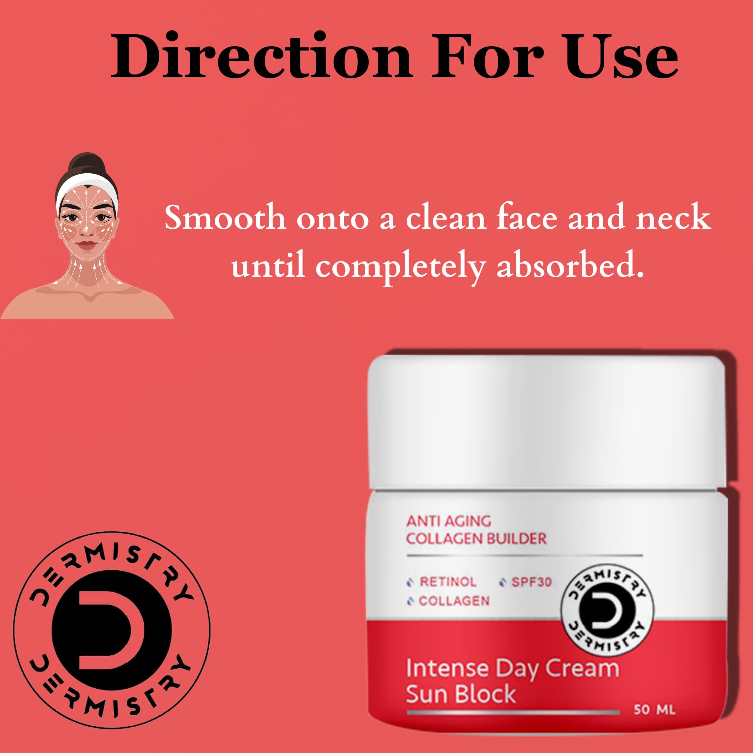 Dermistry Anti Aging Collagen Builder SPF30 Retinol Hyaluronic Acid Nourishing Age Ageing Protect Day Cream & Night Cream for Wrinkles Reduction Fine Lines Skin Lifting Firming, Men Women - 100ml