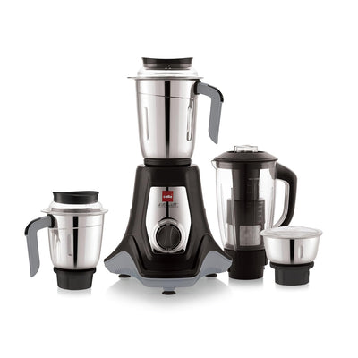 Cello Kitchenette Collection Levanate Pro Plus Mixer Grinder with 3 Jars & 1 Juicer | 500 Watts | 3X Speed Control | Set of 4 | Black