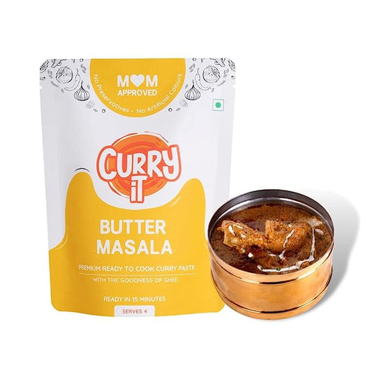 CURRYiT Instant Dhaba Style Butter Chicken Curry Paste | Just Add Chicken, Paneer | Ready in 15-30 Mins | Serves 4-6 | Made with Ghee | No Preservatives | Ready To Cook Indian Masala Gravy | 250g Visit the CURRYiT Store