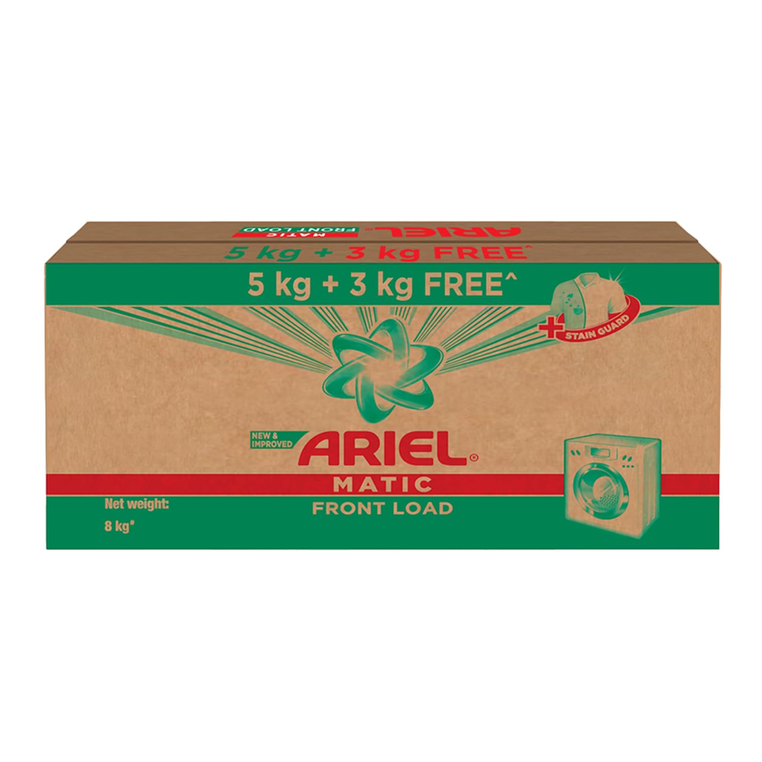 Ariel Matic Front Load Detergent Washing Powder - 5kg Plus 3kg