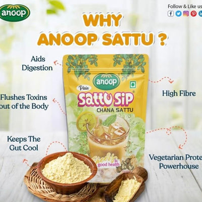 Anoop Sattu (Channa Sattu Sip) (500gms*4) Pack of 4 (2kg)