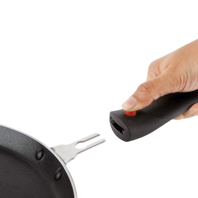 Cello Non Stick Dosa Tawa Induction Base with Detachable Handle, 280 mm Hammered Toned,Aluminium, Black