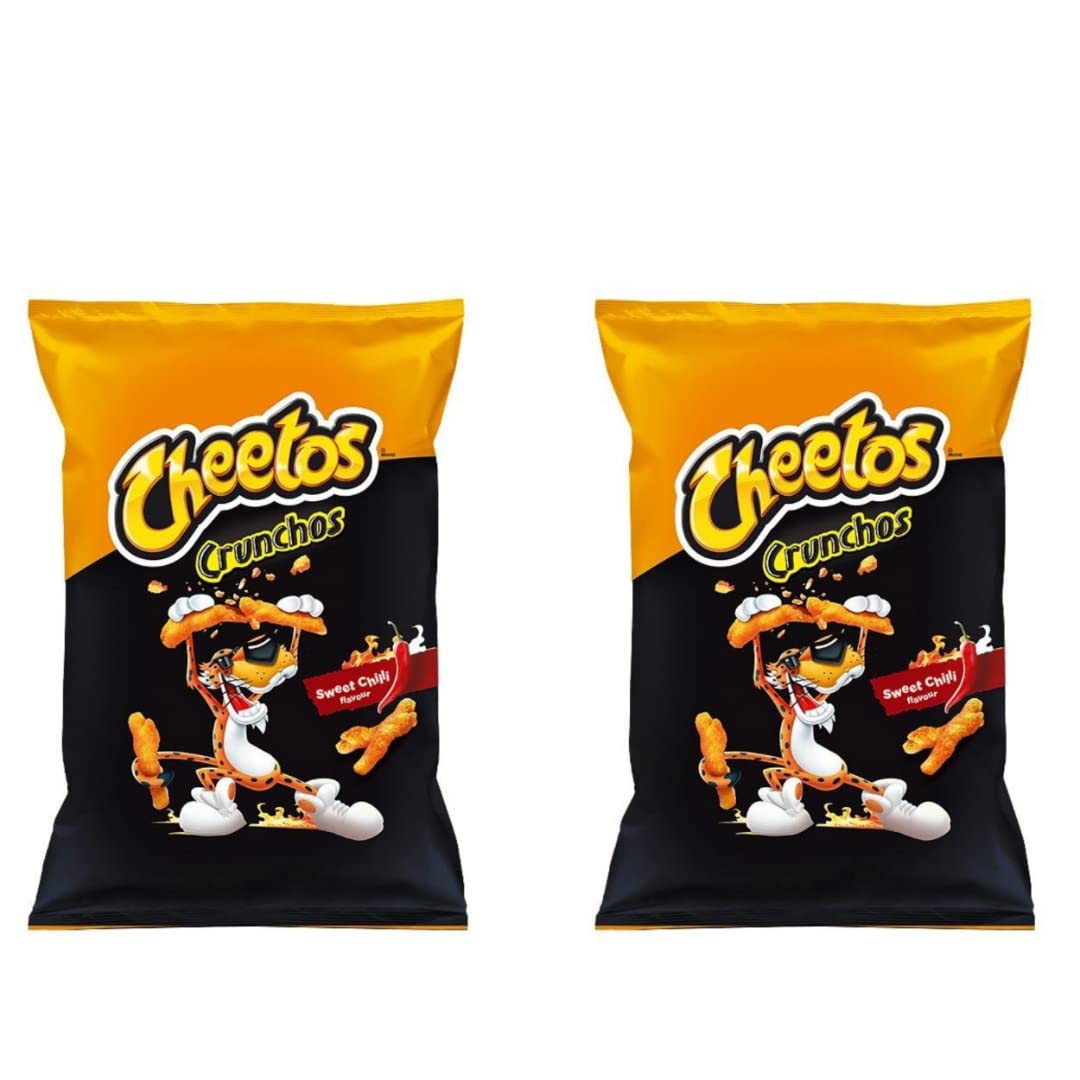 Cheetos Crunchy Crunchos Sweet Chilli Hot Pack of 2 (Imported) - Limited Edition- 2 x 165g