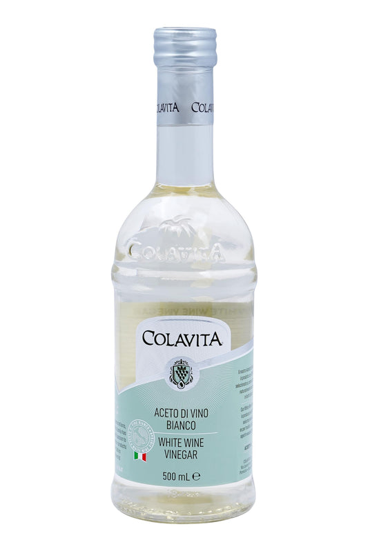 Colavita White Italian Condiment 500ml | Pairs well with Meats, White Sauces, Vegetables, Salads, Fish, and Rice | No Artificial Colors