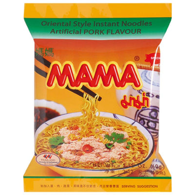 50x MAMA Instant Pork Noodles (Pack of 50)- 60g each