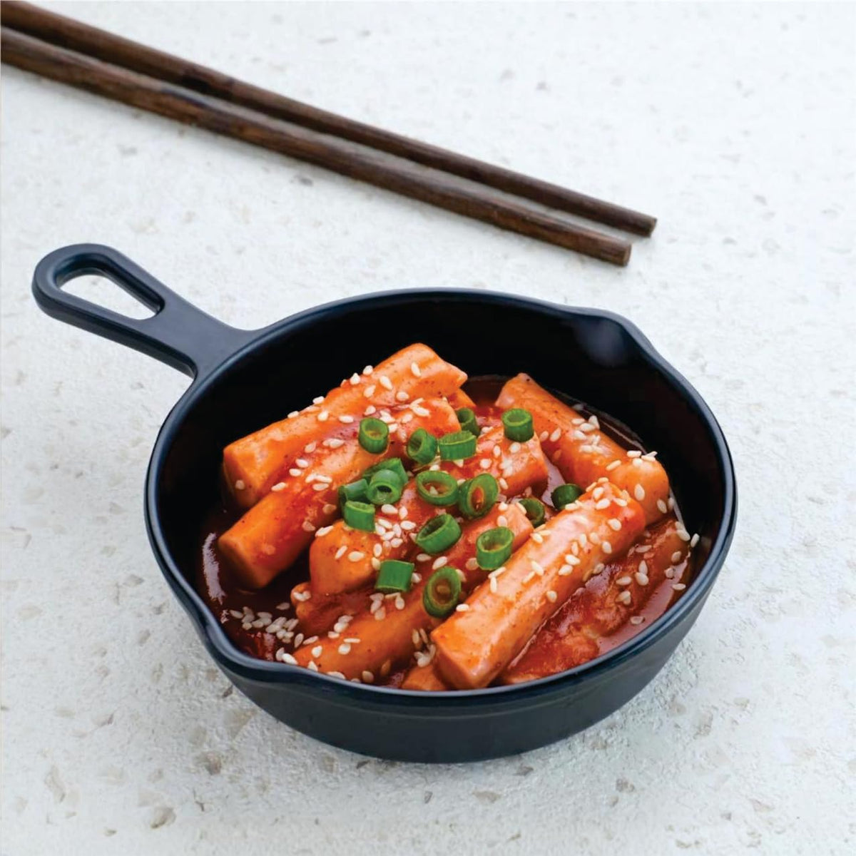 Authentic Korean Topokki Combo Original Sauce | Chewy Rice Cakes | Ready in Minutes | Halal | Vegan | Quick & Easy Cook | 250 gm