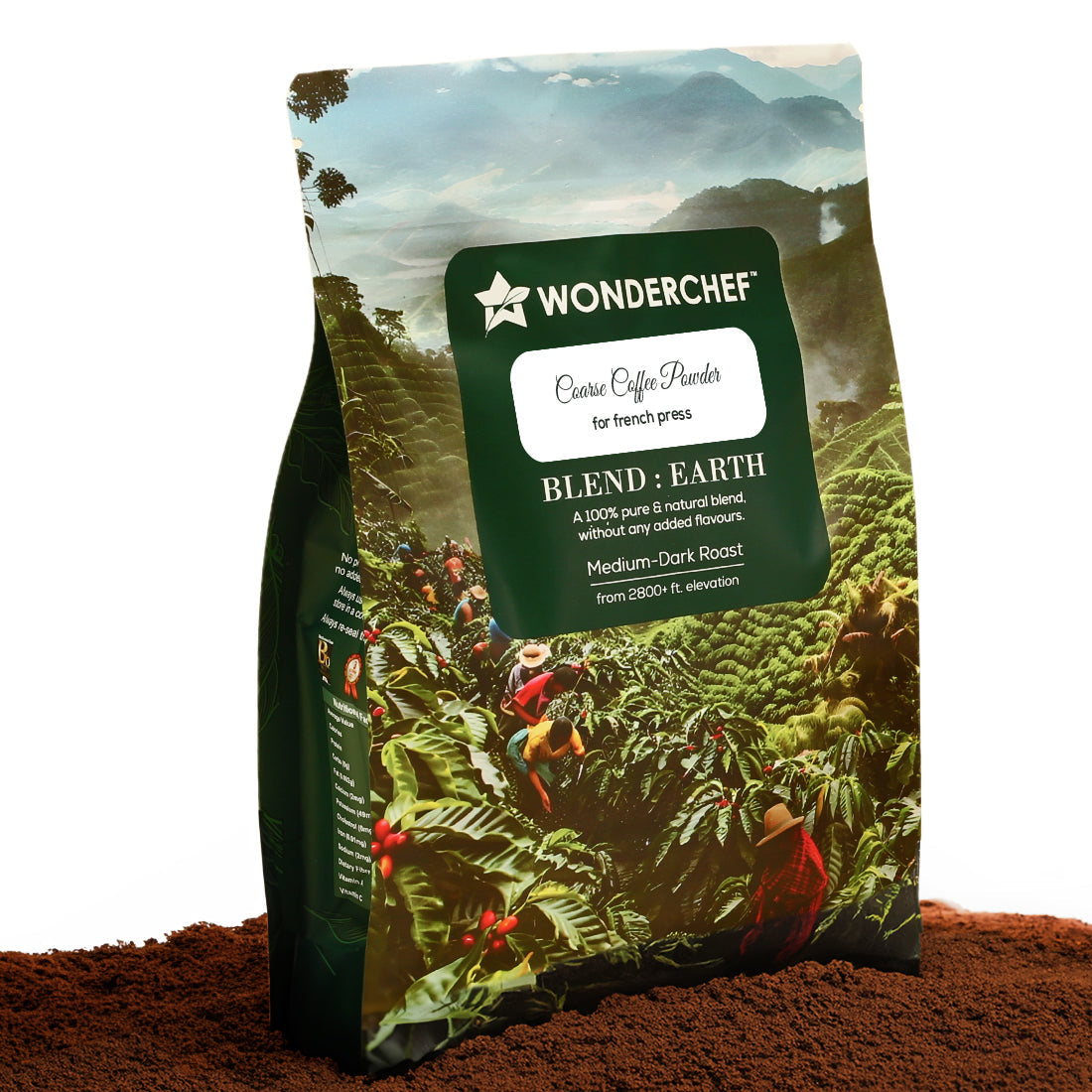 Coffee Powder for French Press | 250 gm | Fresh Coarse Grind | Medium-Dark Roast | Premium Quality Arabica | 100% Pure Coffee | Blend Earth