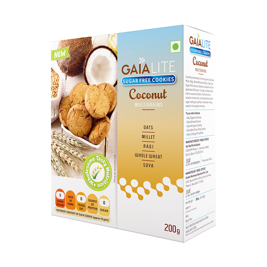Gaia Lite Sugarfree Coconut Cookies | 400 gms