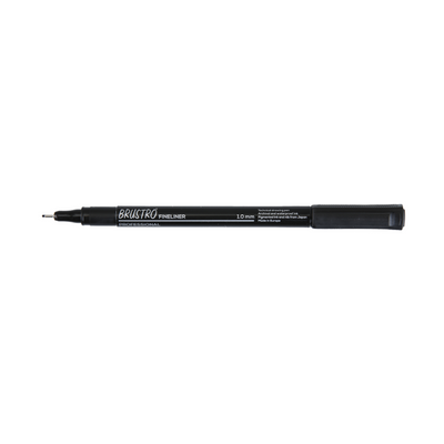 Brustro Professional Pigment Based Fineliner Black | Set of 10 - Tip Size 1mm |Archival Waterproof UV Resistant Ink |Ideal For Technical Drawing,Waterproof,Artist Illustration,Sketching,Mandala
