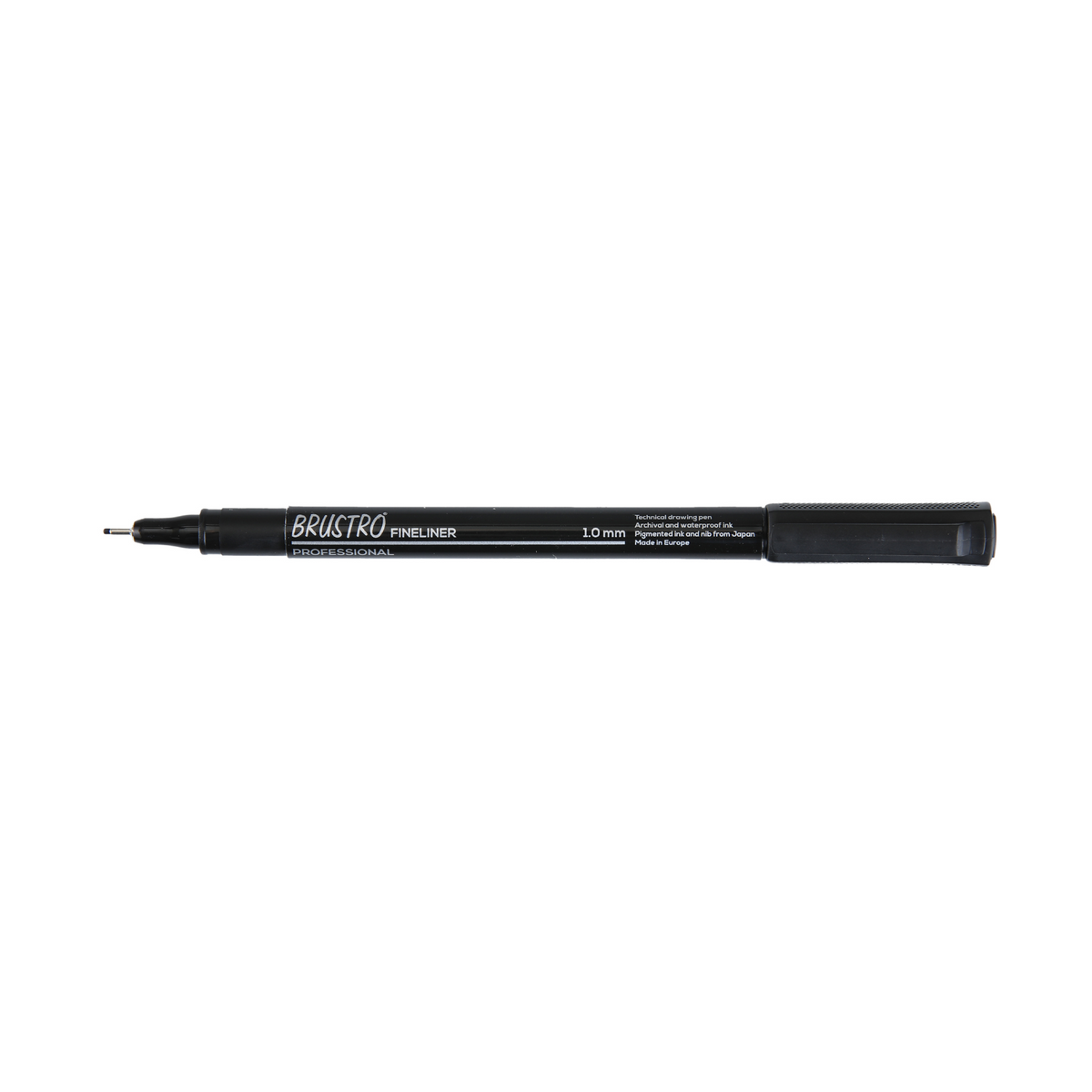 Brustro Professional Pigment Based Fineliner Black | Set of 10 - Tip Size 1mm |Archival Waterproof UV Resistant Ink |Ideal For Technical Drawing,Waterproof,Artist Illustration,Sketching,Mandala