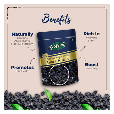 Happilo Premium Seedless Afghani Black Raisins