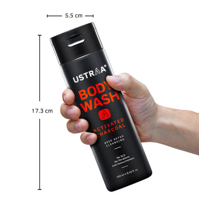 Ustraa Body Wash-Activated Charcoal - 250 ml