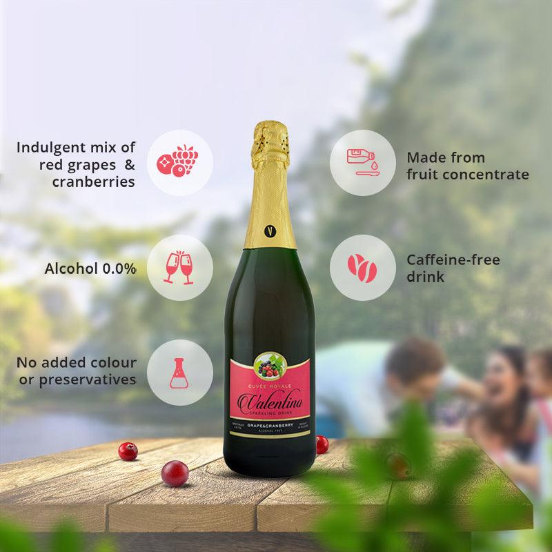 Sparkling Grape And Cranberry Drink