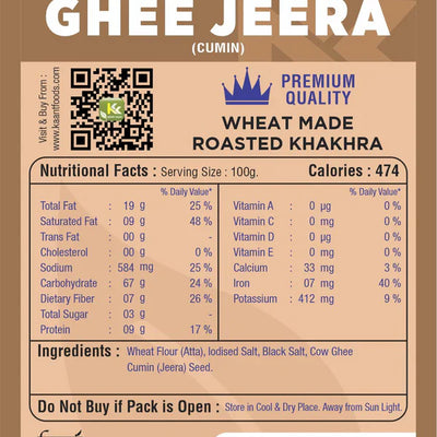 Kaant Foods Ghee Jeera Khakhra | 200 gms