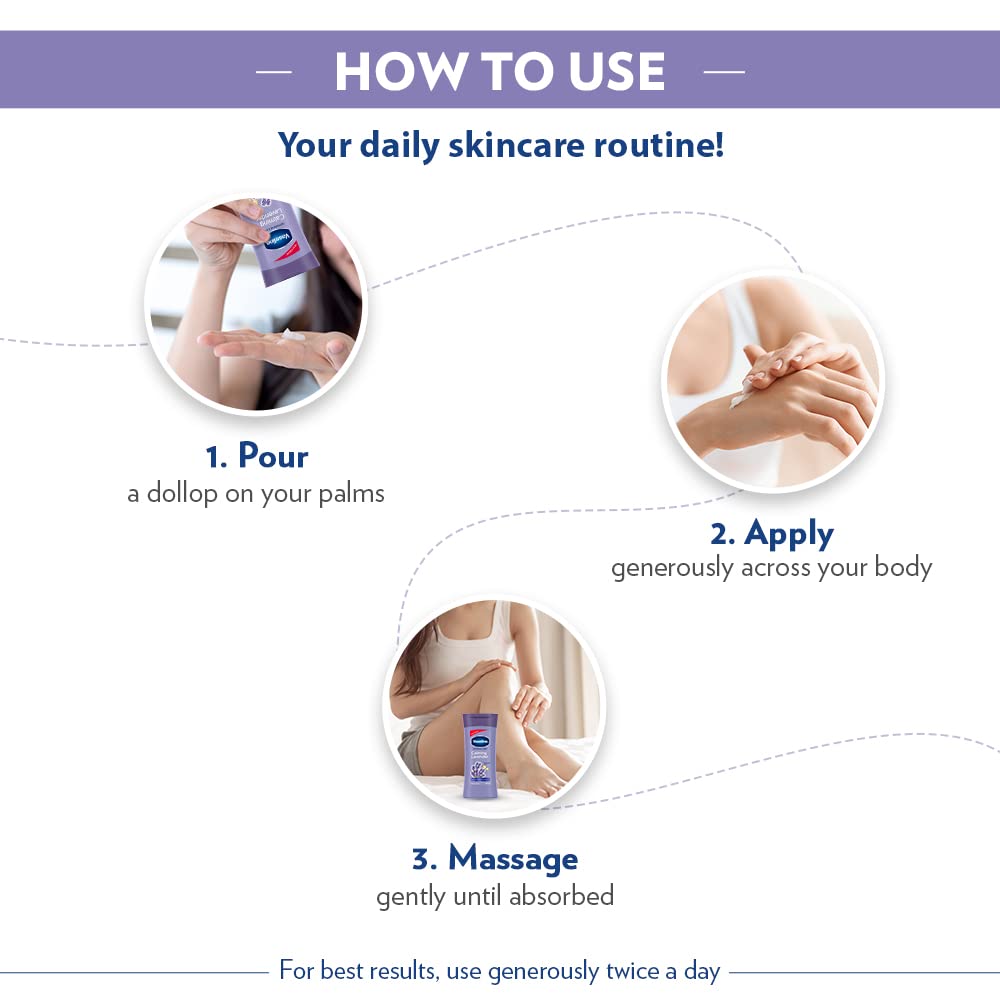 Vaseline Intensive Care Calming Lavender Body Lotion, For Healthy Skin (100 ml)