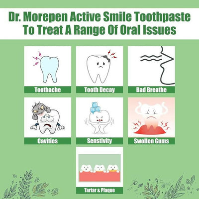 Dr. Morepen Active Smile Herbal Toothpaste with Neem, Clove & Menthol
