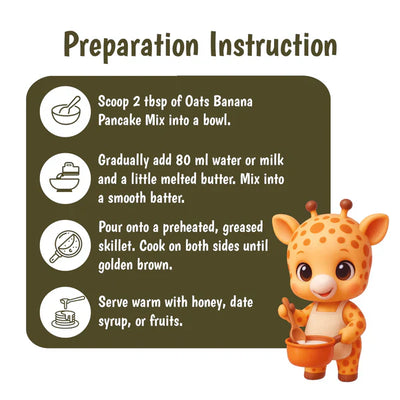Junior's Nutrition Oats Banana Pancake For Young Kids (1+ Years) | 400 gms