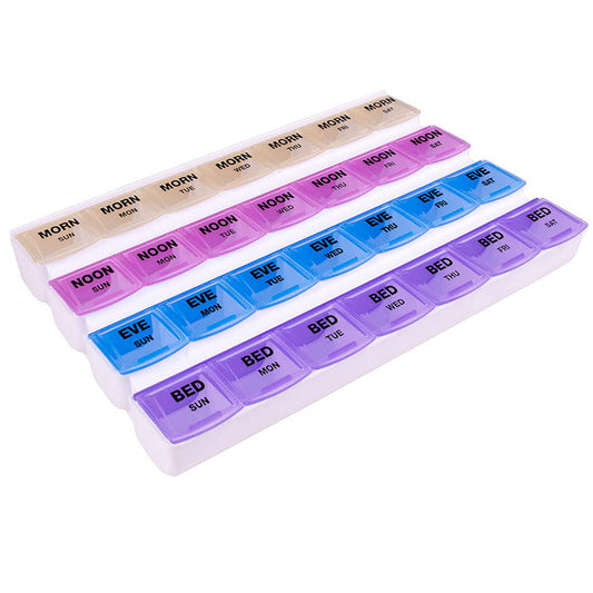 7-Day Mediplanner Pill Organizer,  4-Times-Per-Day Organizer