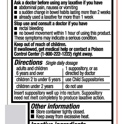 Leader Adult Glycerin Suppository 25 ct