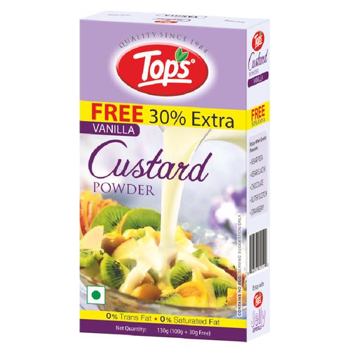 Tops Custard Powder - Vanila, 130 g Carton