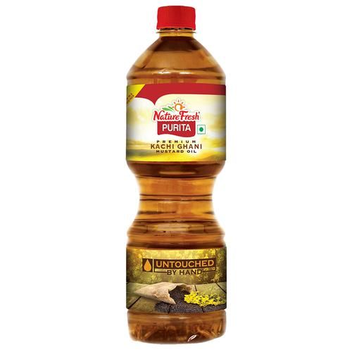 10x Nature Fresh Kachi Ghani - Pure Mustard Oil, 10L (10x1 L Bottle)