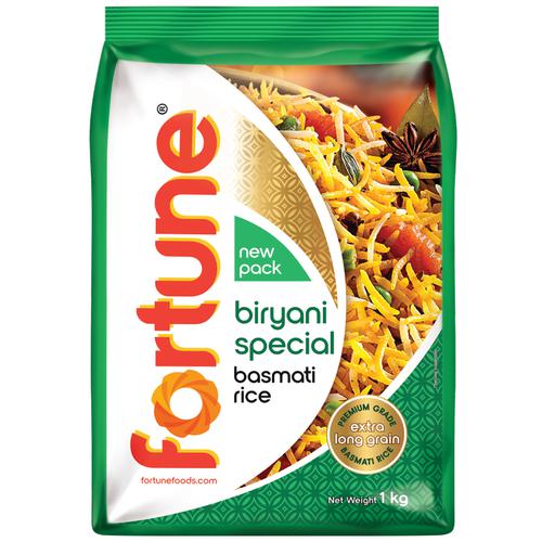 Fortune Basmati Rice/Basmati - Biryani Special, 1 kg Pouch