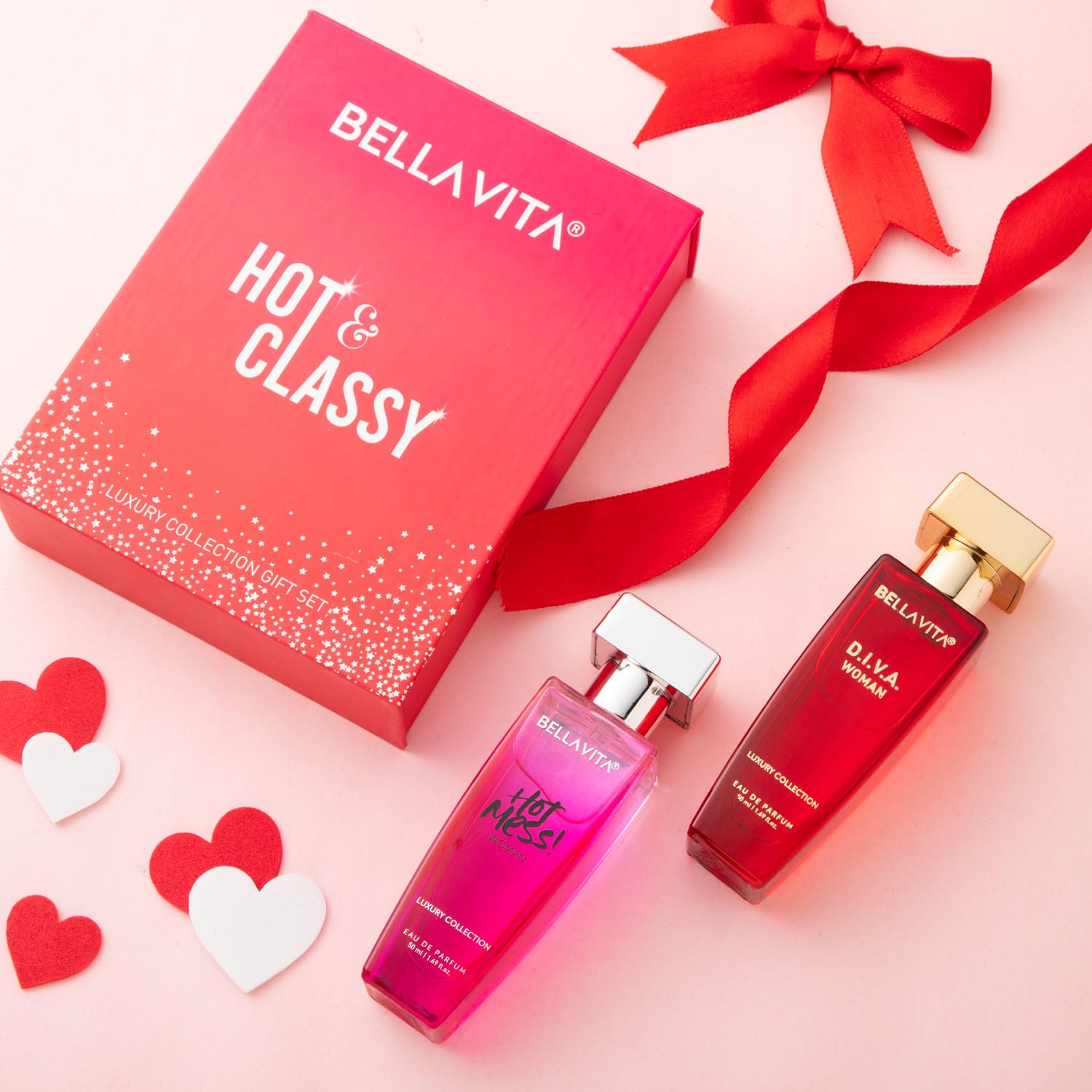 Bella Vita Luxury Hot & Classy Luxury Collection Set for Women 2 x 50Ml with Hot Mess, D.I.V.A. Perfume|Floral, Woody Long Lasting EDP Fragrance Scent