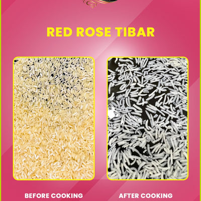 Red Rose Tibar Basmati Rice 1Kg, Perfectly Aged, Grain with Rich Aroma, Best Indian Basmati Rice