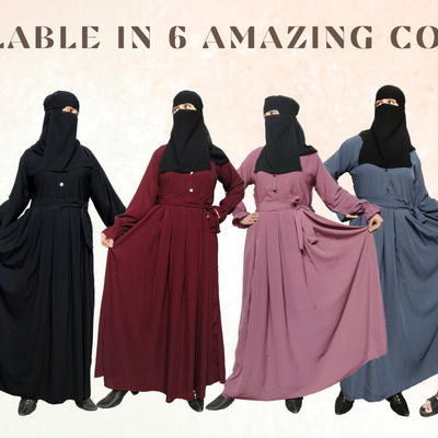 BURAQUE DESIGNER Abaya for Girls and Women Stylish Design Stitched Burqa Dress (B01-Black-Burkha)