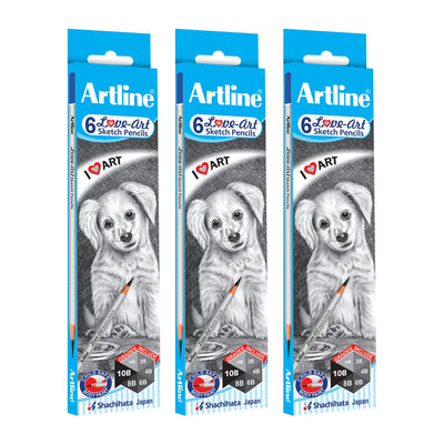 Artline Love Art Ultra Dark  Sketch Pencil Set