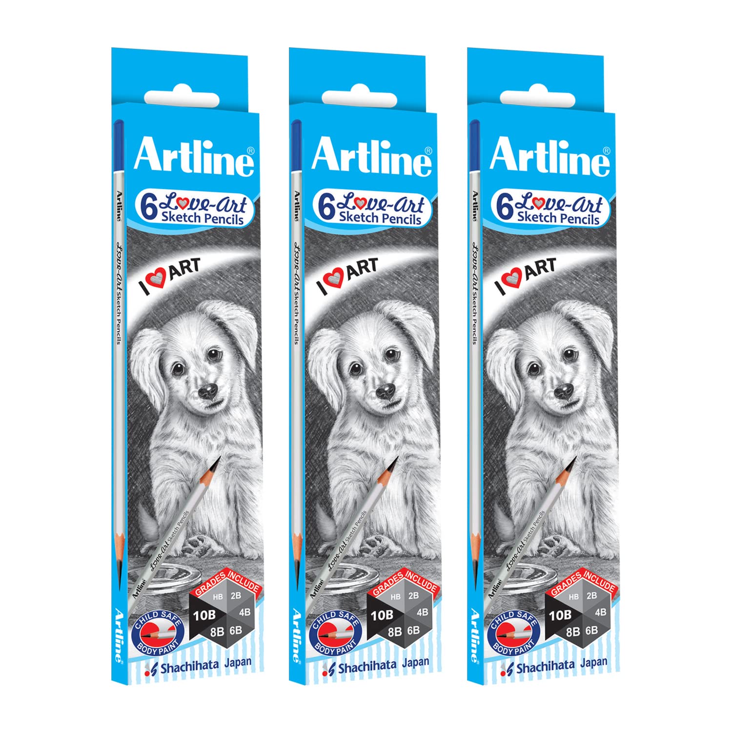 Artline Love Art Ultra Dark  Sketch Pencil Set