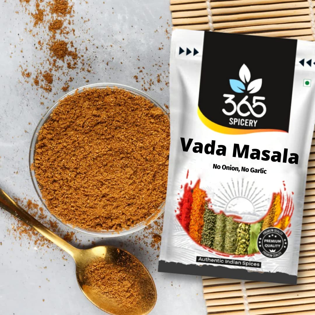 365 SPICERY JAIN Vada Masala | Authentic Blend of Coriander Seeds, Sesame Seeds, Chilli, Turmeric, Cumin Seeds, and More -100 gm, Pouch