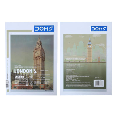 Doms Single Line A4 Note Book (Vacations Series) 140 Pages (Pack of 6)