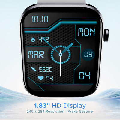 boAt Wave Call 2 Smart Watch with 1.83" HD Display, Advanced BT Calling, DIY Watch Face Studio, Coins, 700+Active Modes, Live Cricket Scores, HR&SPO2 and Sleep Monitoring(Silver Metal)