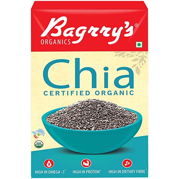 Bagrry's Organics Chia Seeds, 150gm