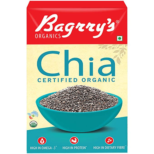 Bagrry's Organics Chia Seeds, 150gm