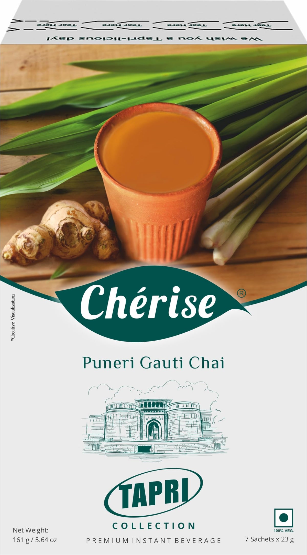 Cherise Tapri Premium Puneri Gauti Chai, Instant Tea Premix (23 g x 7 Sachets)