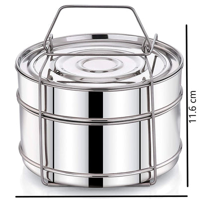 Expresso Stainless Steel Cooker Separator Set for Prestige Outer Lid Cooker (5 Ltrs)