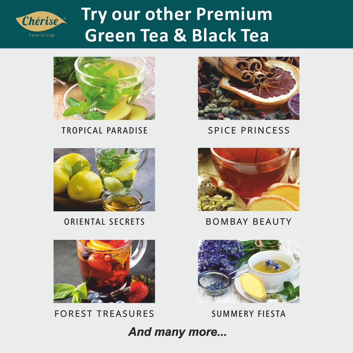 Cherise Specialiteas Soulful Pleasure Turmeric Ginger Herbal Green Tea (2 g x 25 Pyramid Tea Bags)
