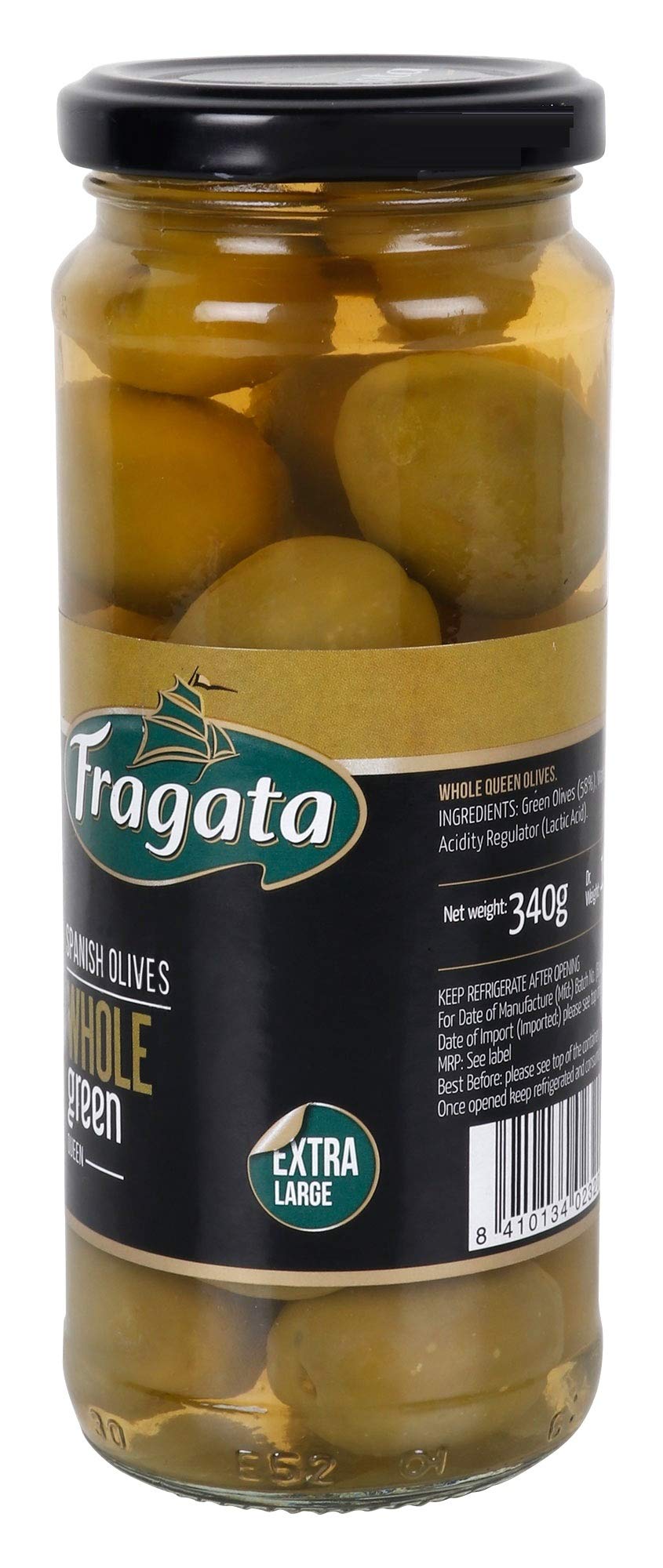 Fragata Plain Green Olives 340g- QUEEN