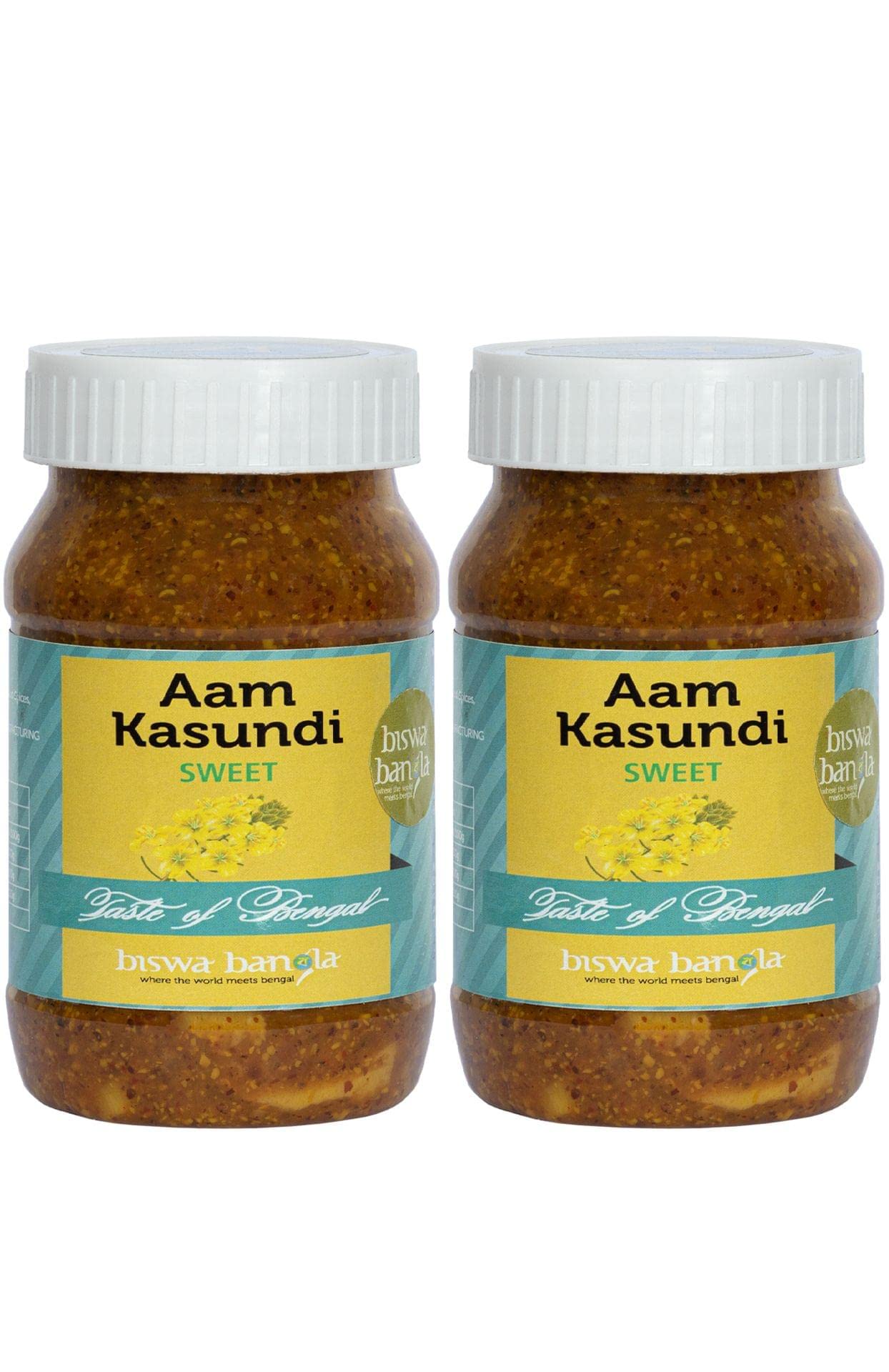 biswa bangla - where the world meets bengal Aam Kasundi (Mango-Mustard Sauce/Pickle) Sweet - 200Gm - Pack Of 2