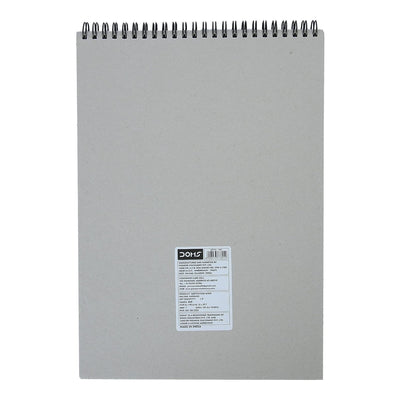 Doms Wiro Binding Notebook | Sketch Pad | Plain | 110GSM | 100 Pages | 21.0 x 29.7 cm | Pack of 1