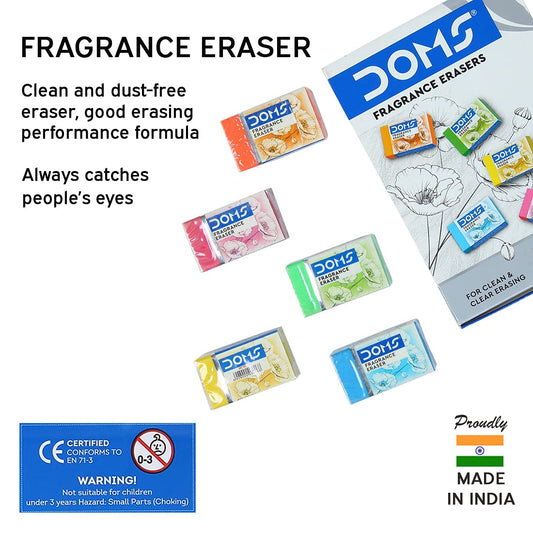 Doms Non-Toxic Fragrance Erasers Set In Cardboard Box